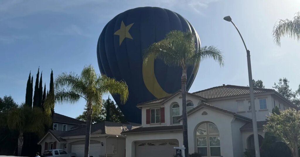 A Hot-Air Balloon Landed in a California Backyard. The Owner Says It's a 'Very Rare' Event