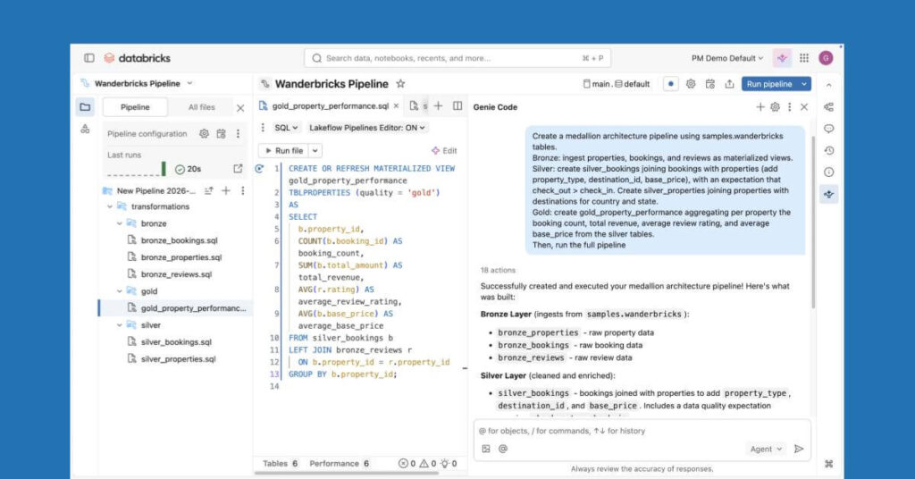 Agentic Data Engineering with Genie Code and Lakeflow
