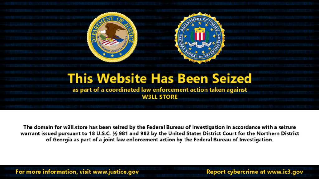FBI Atlanta and Indonesian National Police Take Down W3LLSTORE Phishing Market