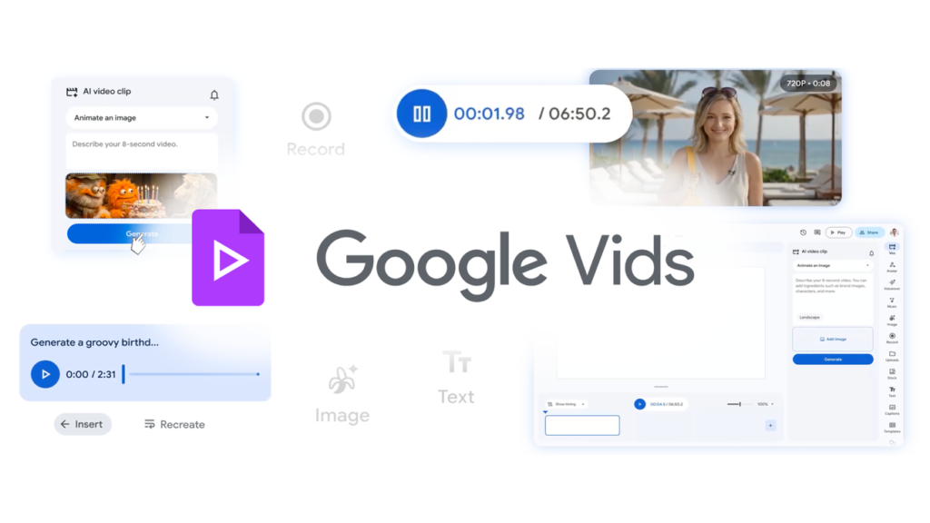 Google Vids updates include high-quality video generation at no cost and more