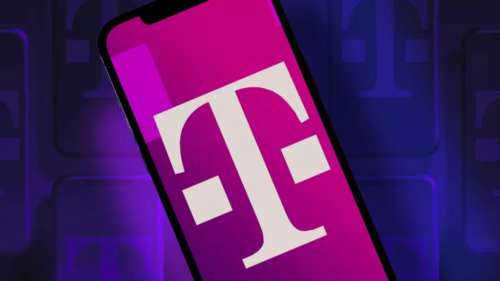 T-Mobile logo on a phone screen